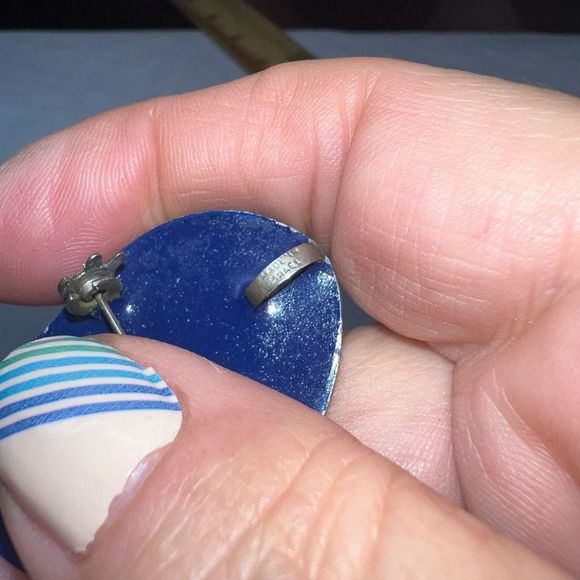 Vintage Made in Israel Silver and Enamel Flower Pin/Pendant - Picture 4 of 9